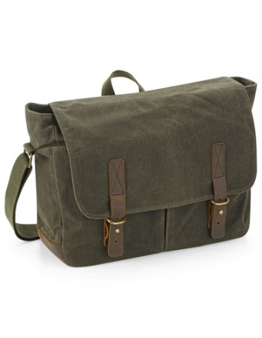 QUA-QD653-Heritage Waxed Canvas Messenger